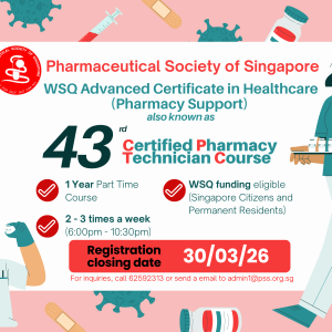 WSQ Advanced Certificate in Healthcare (Pharmacy Support)