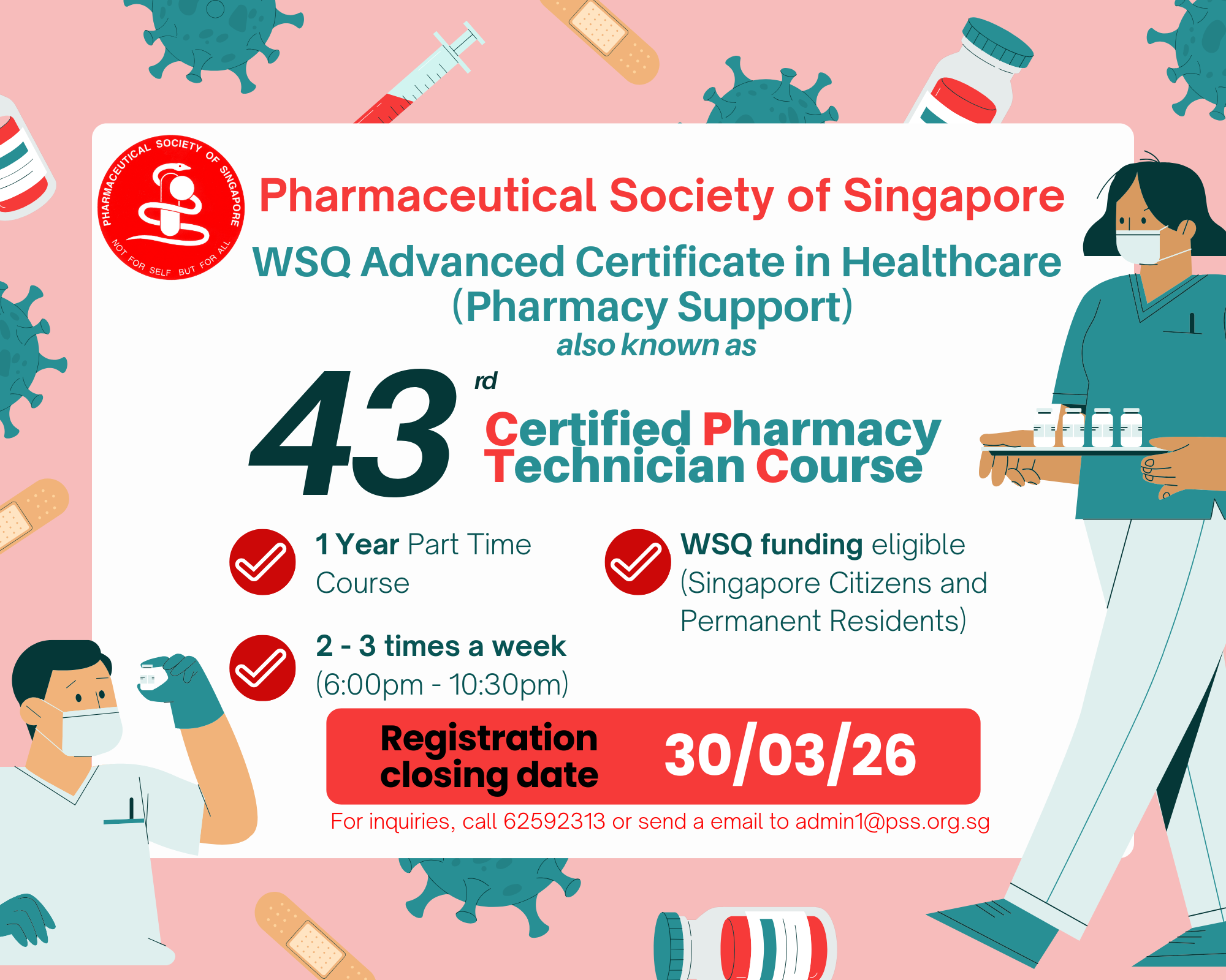WSQ Advanced Certificate in Healthcare (Pharmacy Support)